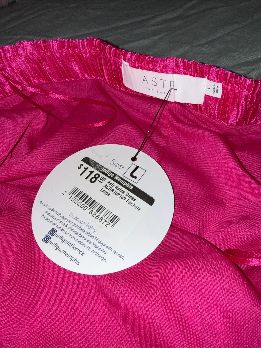 ASTR Strapless Fuchsia Textured Midi Dress - Picture 5 of 7